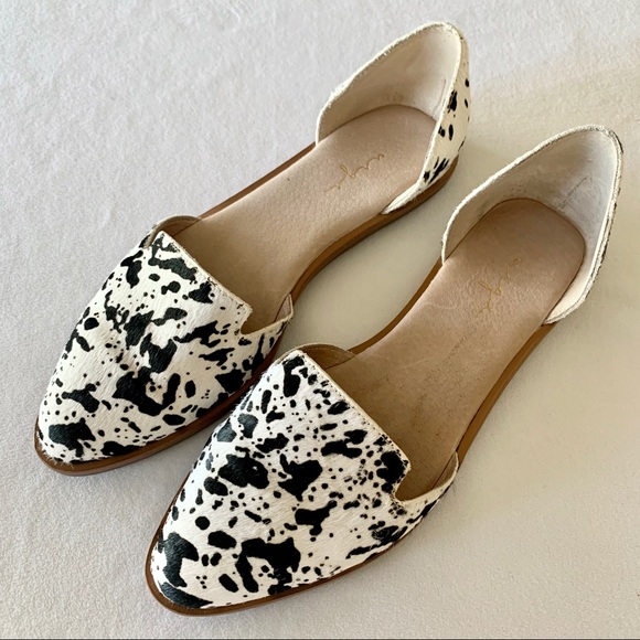 Urge Shoes - Urge animal print hair calf  d’Orsay flats